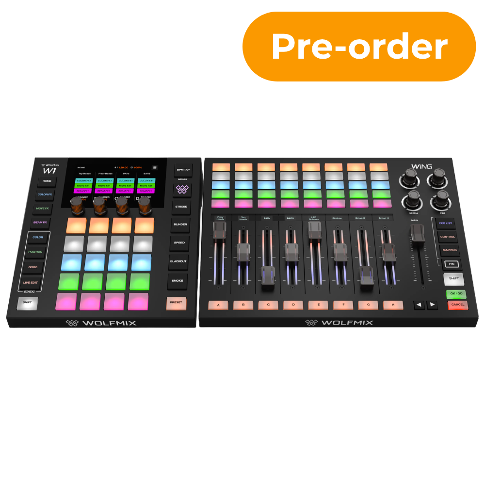 Wolfmix W1 MK3 + WING DMX-lichtcontrollers