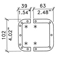Penn Elcom L0906 Achterplaat voor medium inbouwsluitingen L0906 Achterplaat voor medium inbouwsluitingen