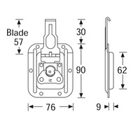17343 Klein overlatch vlinderslot 9mm diep