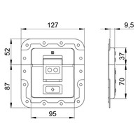 17500 Claplock flightcase sluiting