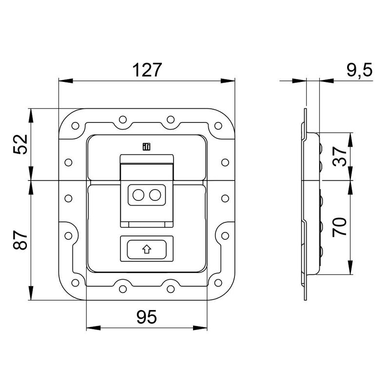 17500 Claplock flightcase sluiting