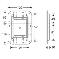 27082 Groot inbouw stopbeugel lang