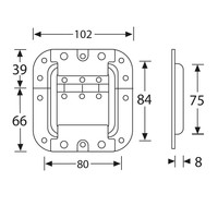 27095 Medium inbouw stopscharnier