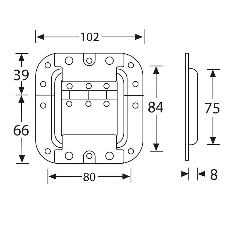 27095 Medium inbouw stopscharnier