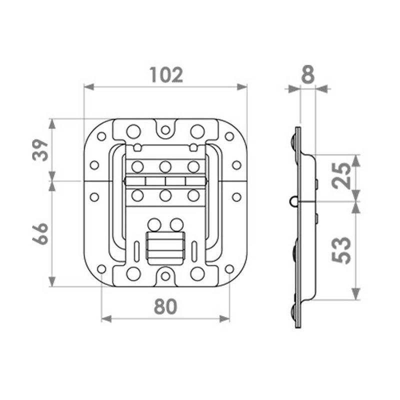 27096 Medium inbouw stopscharnier