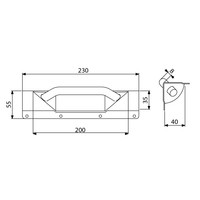 34041 Hoek inbouw handvat