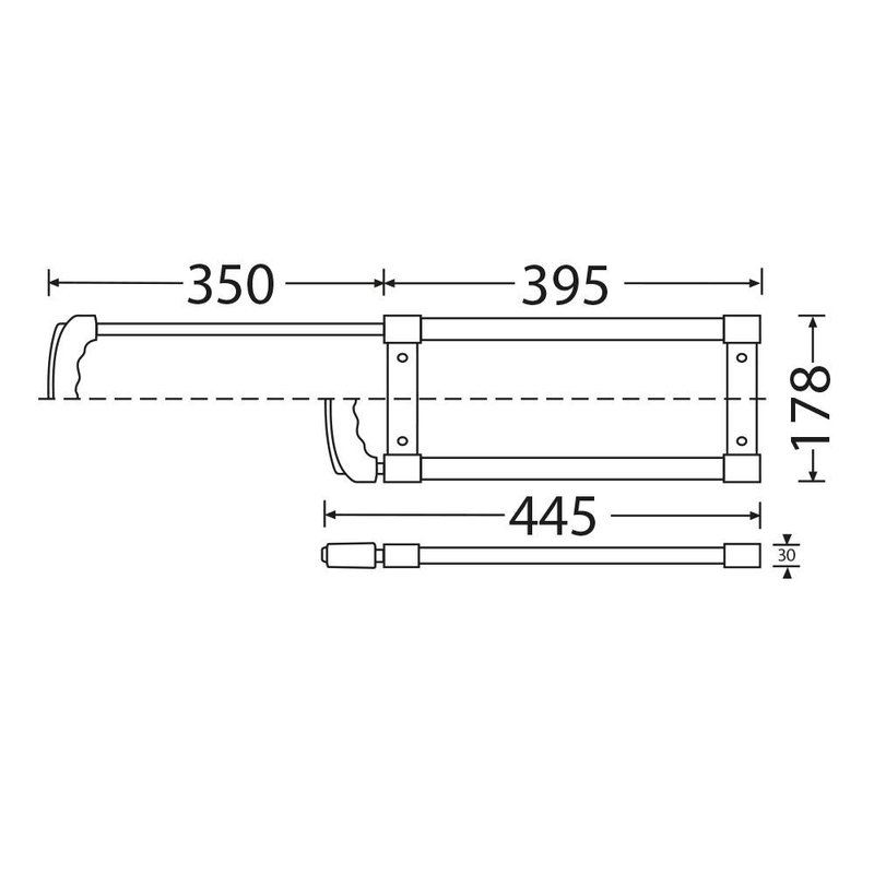 34703 Uitschuifbaar opbouw handvat