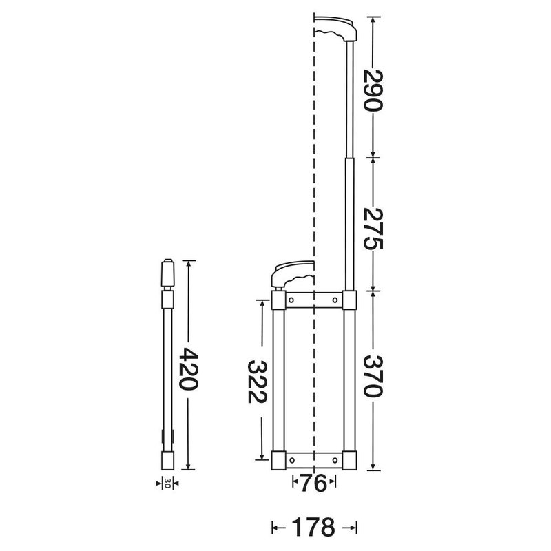 34704 Uitschuifbaar opbouw handvat