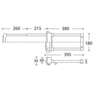 34731 Uitschuifbaar inbouw handvat