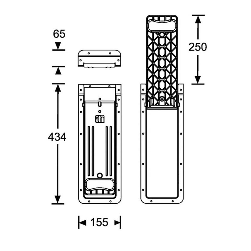 34733 Uitklapbaar inbouw handvat