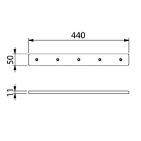 Kunststof runner profiel strip voor luidsprekers
