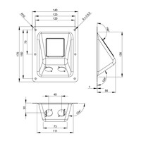 Schuine schotel met 2x D-Size