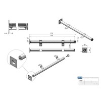 Flightcase tafel poten 750 tot 780mm (set)