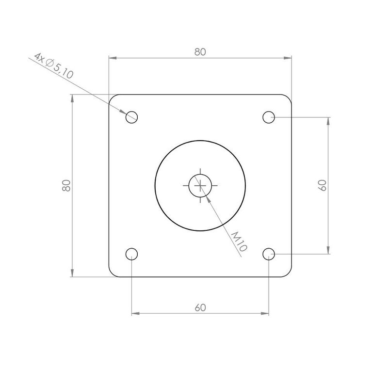 Flightcase tafel poten 730 tot 1180mm (set)