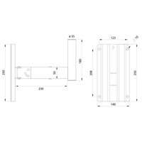 SMBS5 Muurbeugel tot 30kg