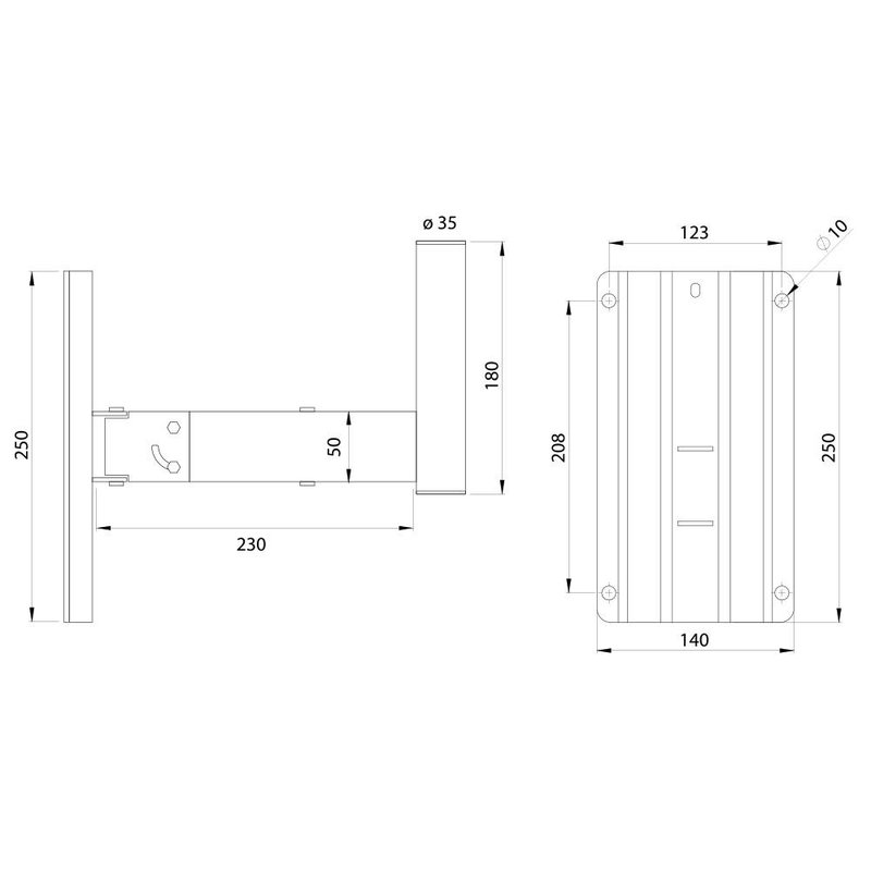 SMBS5 Muurbeugel tot 30kg