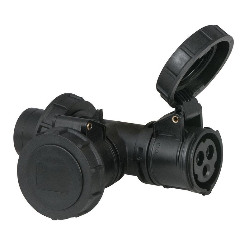 CEE 3-polig 16A T-connect stroomverdeler IP67