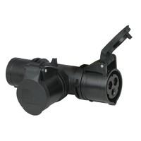 Showtec CEE 3-polig 16A T-connect stroomverdeler IP44 CEE 3-polig 16A T-connect stroomverdeler IP44