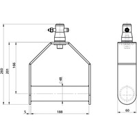 Single downrigger voor GT/GQ-serie zwart