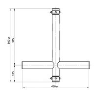 T-downrigger voor FT/FQ-serie chroom