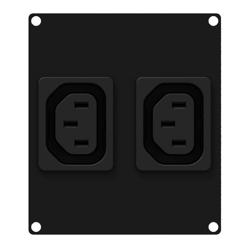 CASY282/B 2x Euro female plaatje 2 space