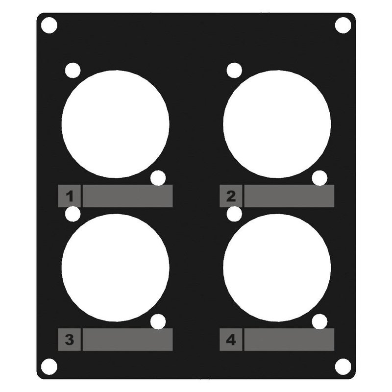CASY203/B 4x D-size plaatje 2 space
