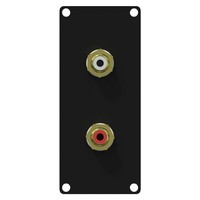 Caymon CASY131/B 2 x RCA plaatje 1 space CASY131/B 2 x RCA plaatje 1 space