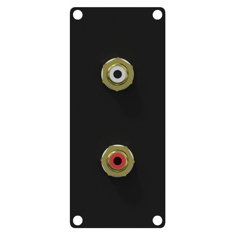 Caymon CASY131/B 2 x RCA plaatje 1 space CASY131/B 2 x RCA plaatje 1 space