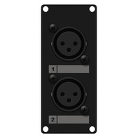 Caymon CASY125/B 2x XLR female naar terminal plaatje 1 space CASY125/B 2x XLR female naar terminal plaatje 1 space