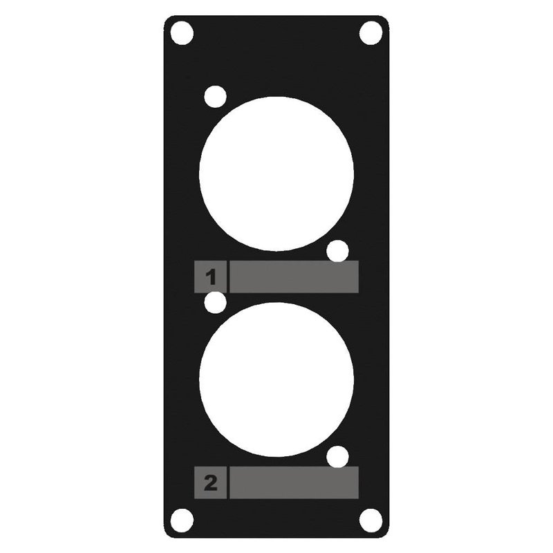 Caymon CASY105/B 2x D-size plaatje 1 space CASY105/B 2x D-size plaatje 1 space