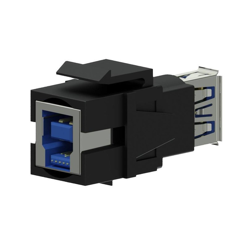 VCK630/B Keystone USB3.0 connector zwart
