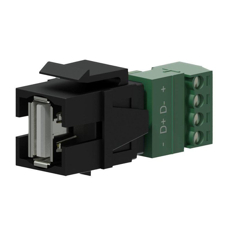VCK625/B Keystone USB A-4p connector zwart