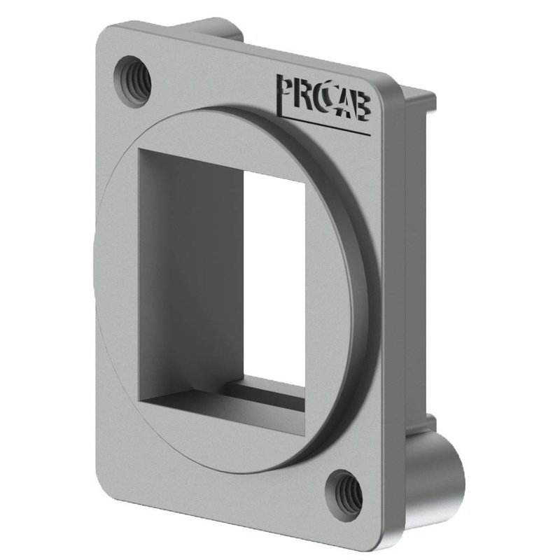 Procab VDK10/S Keystone D-size chassisdeel adapter zilver VDK10/S Keystone D-size chassisdeel adapter zilver
