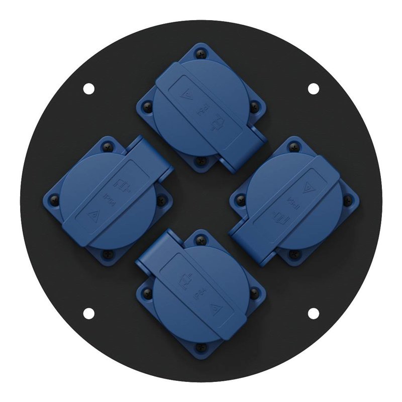 Procab CRP244G plaat voor CDM310 met 4 x Schuko CRP244G plaat voor CDM310 met 4 x Schuko