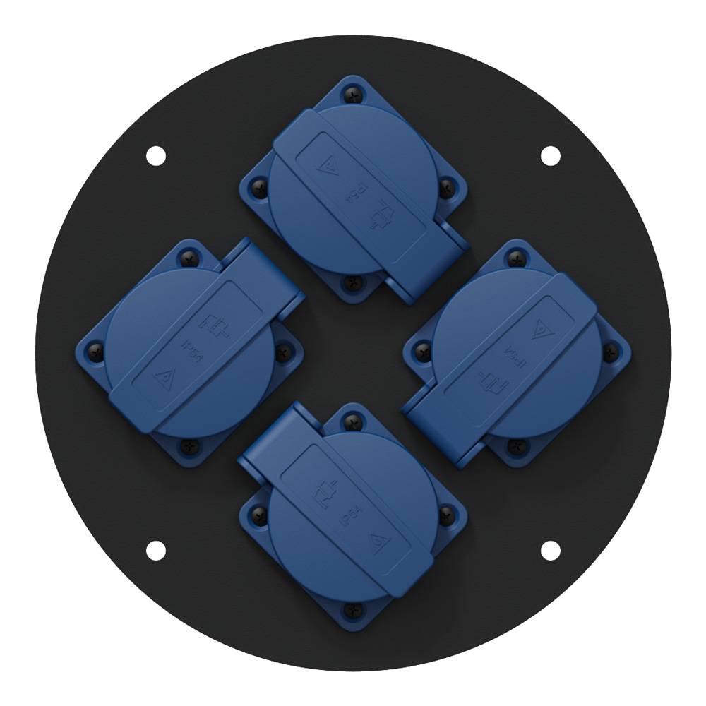 Procab CRP244G plaat voor CDM310 met 4 x Schuko afbeelding