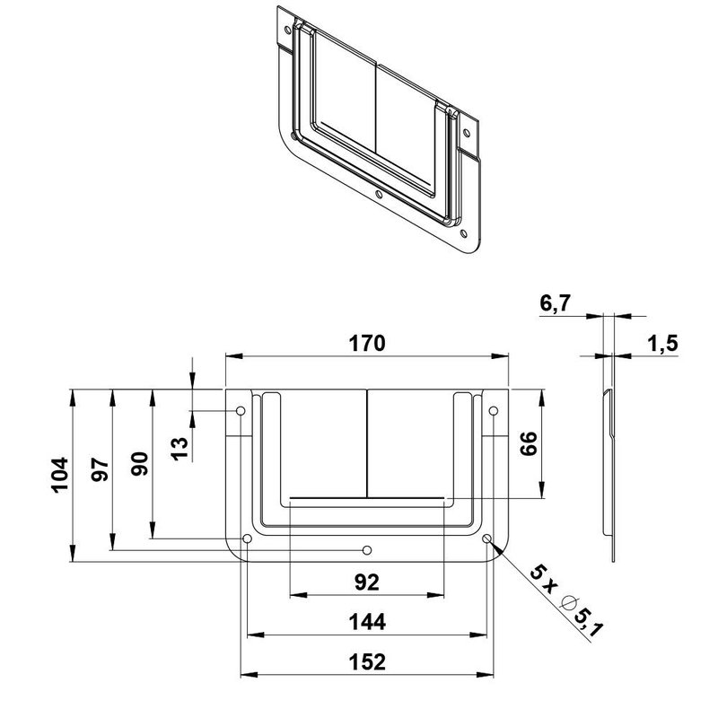 Halve kabeldoorvoer met verzet