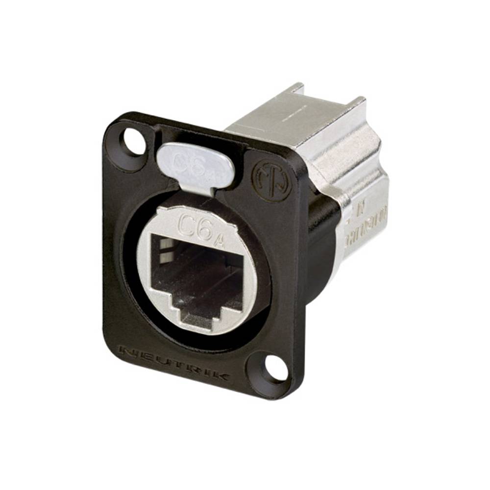Neutrik NE8FDX-P6-B Ethernet CAT6A doorvoer chassisdeel zwart afbeelding
