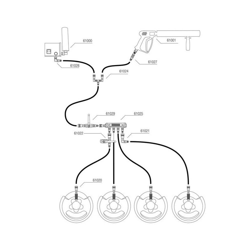CO2 gasfles naar Q-Lock adapter