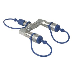 Showtec CO2 3/8 Q-lock 2-weg splitter