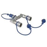 CO2 3/8 Q-lock 2-weg splitter