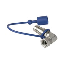 CO2 90 graden 3/8 inch naar Q-Lock male adapter