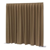 Wentex Pipe and drape Dimout gordijn 400x300cm geplooid bruin Pipe and drape Dimout gordijn 400x300cm geplooid bruin