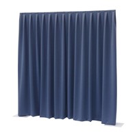 Pipe and drape Dimout gordijn 330x400cm geplooid blauw