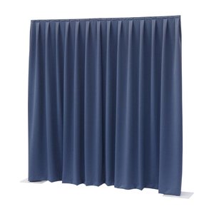 Wentex Pipe and drape Dimout gordijn 330x400cm geplooid blauw Wentex Pipe and drape Dimout gordijn 330x400cm geplooid blauw