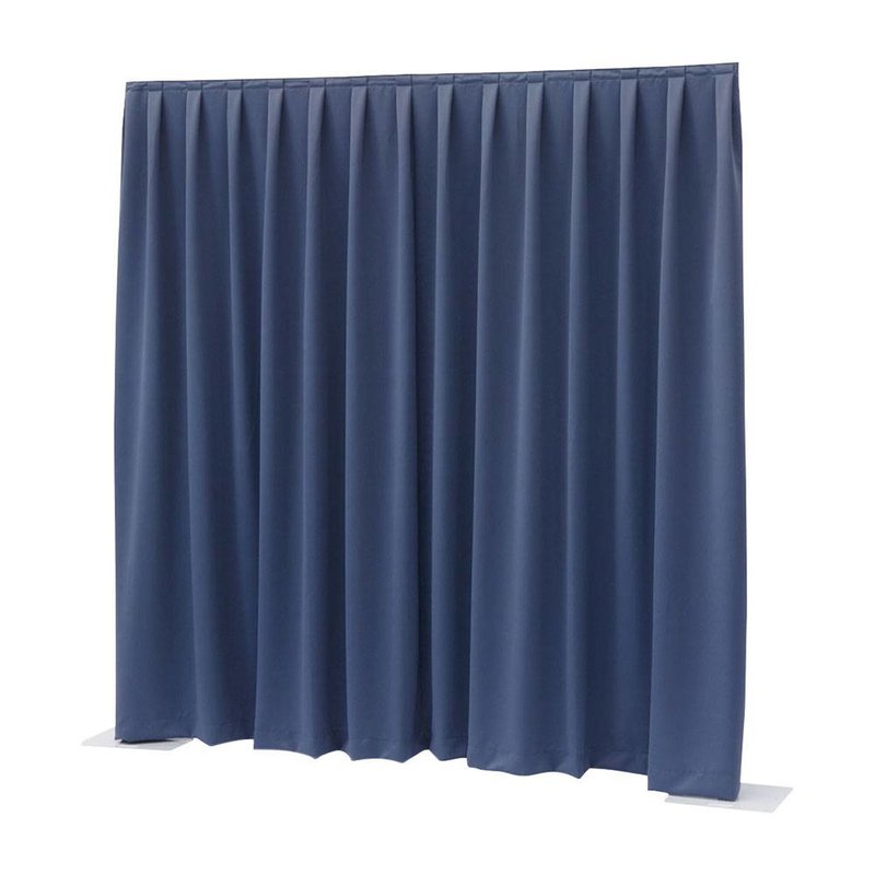 Pipe and drape Dimout gordijn 330x400cm geplooid blauw
