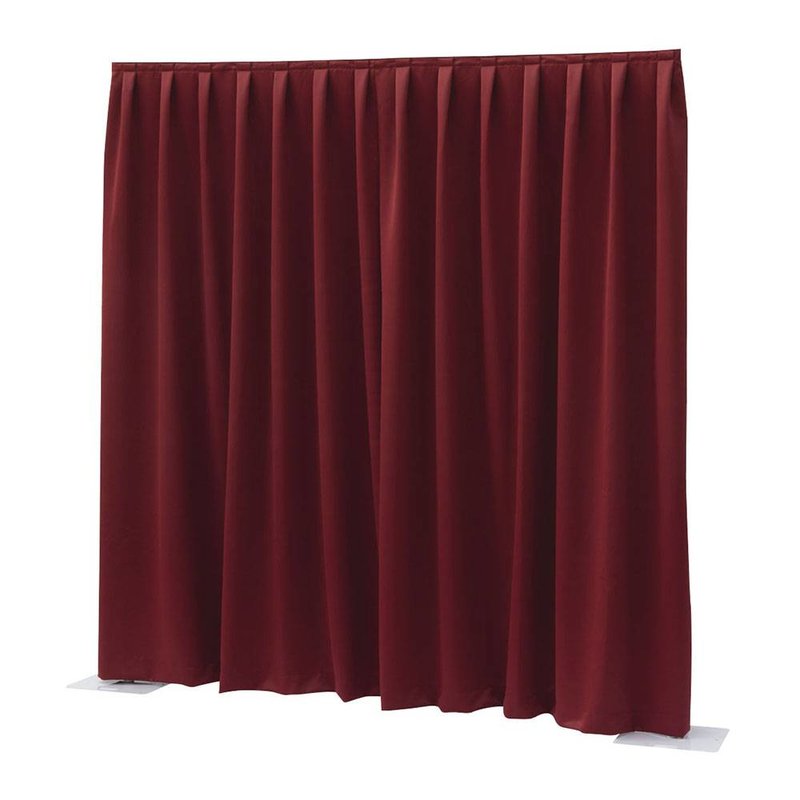 Pipe and drape Dimout gordijn 330x300cm geplooid rood