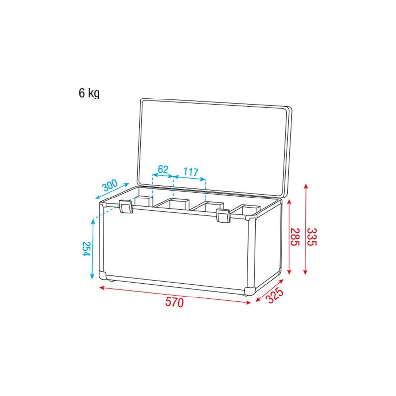 Value Line Flightcase voor 4x Club par