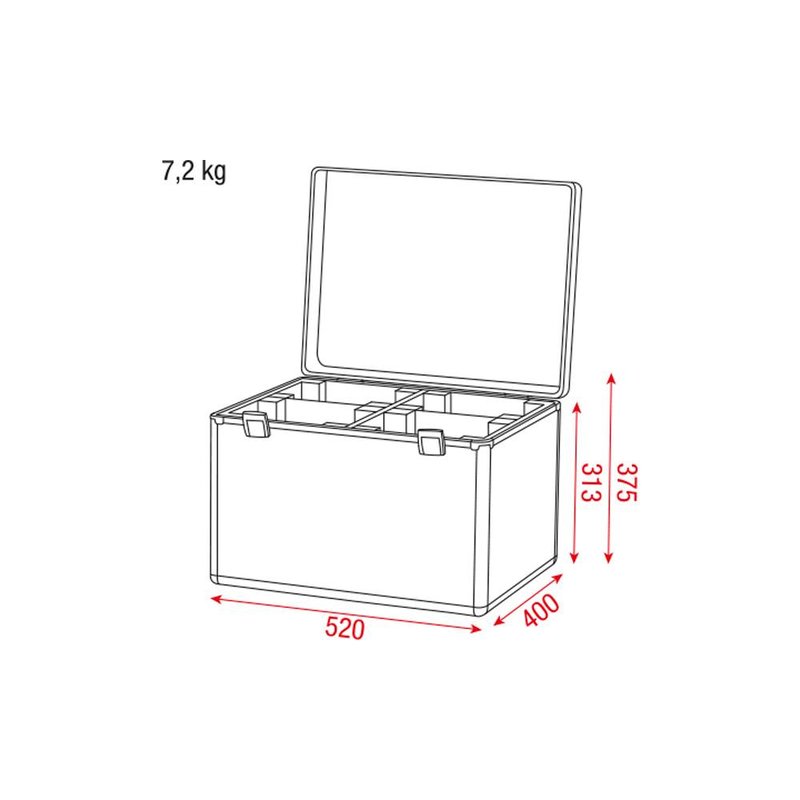 DAP Value Line Flightcase voor 4x Kanjo Wash/Spot Value Line Flightcase voor 4x Kanjo Wash/Spot