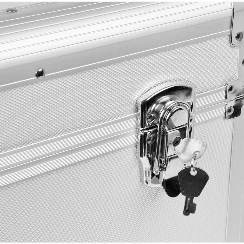 RC100 Vinyl Record case voor 12 inch platen zilver