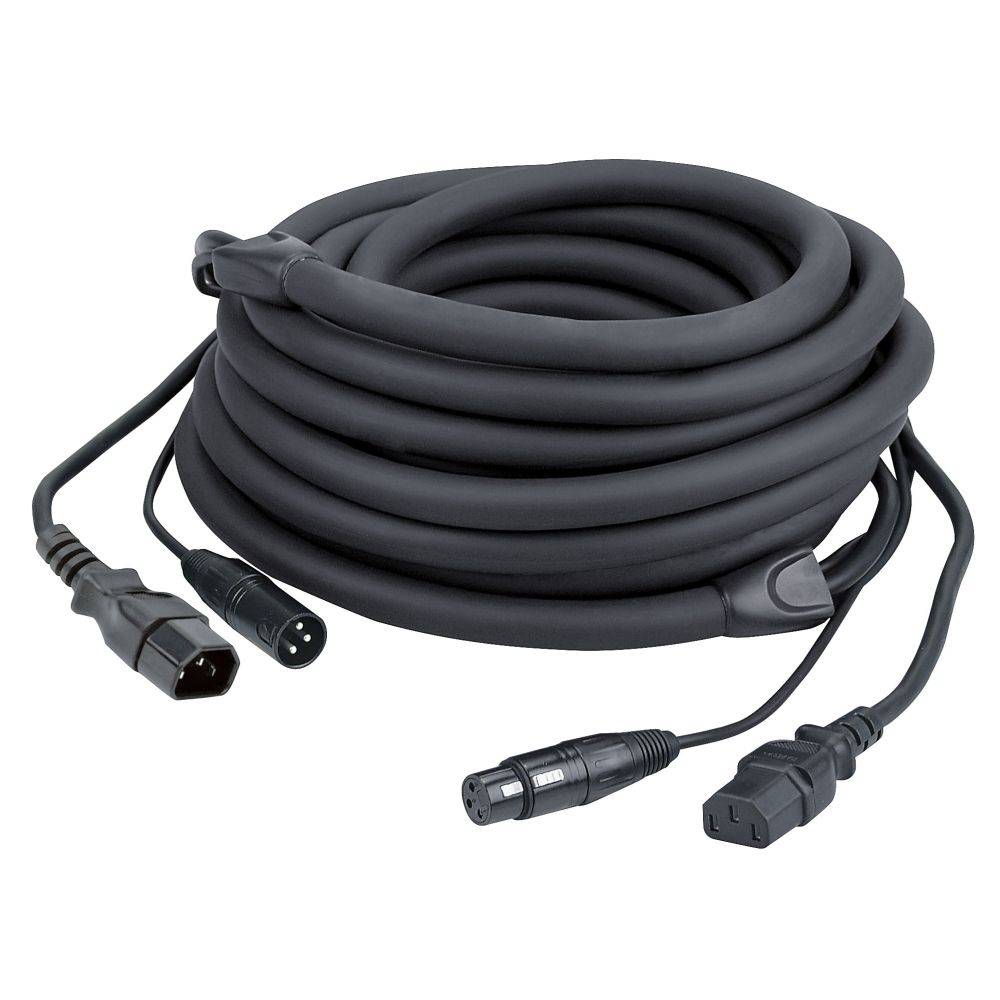 DAP FP12 Euro en DMX combinatiekabel 1.5m zwart afbeelding